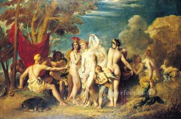 Desnudo Painting - El juicio de París William Etty desnudo